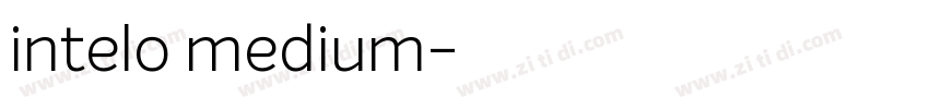 intelo medium字体转换